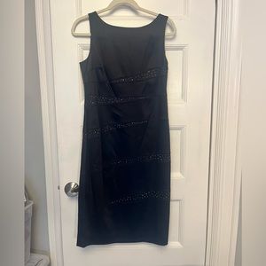 Anne Klein black jeweled dress